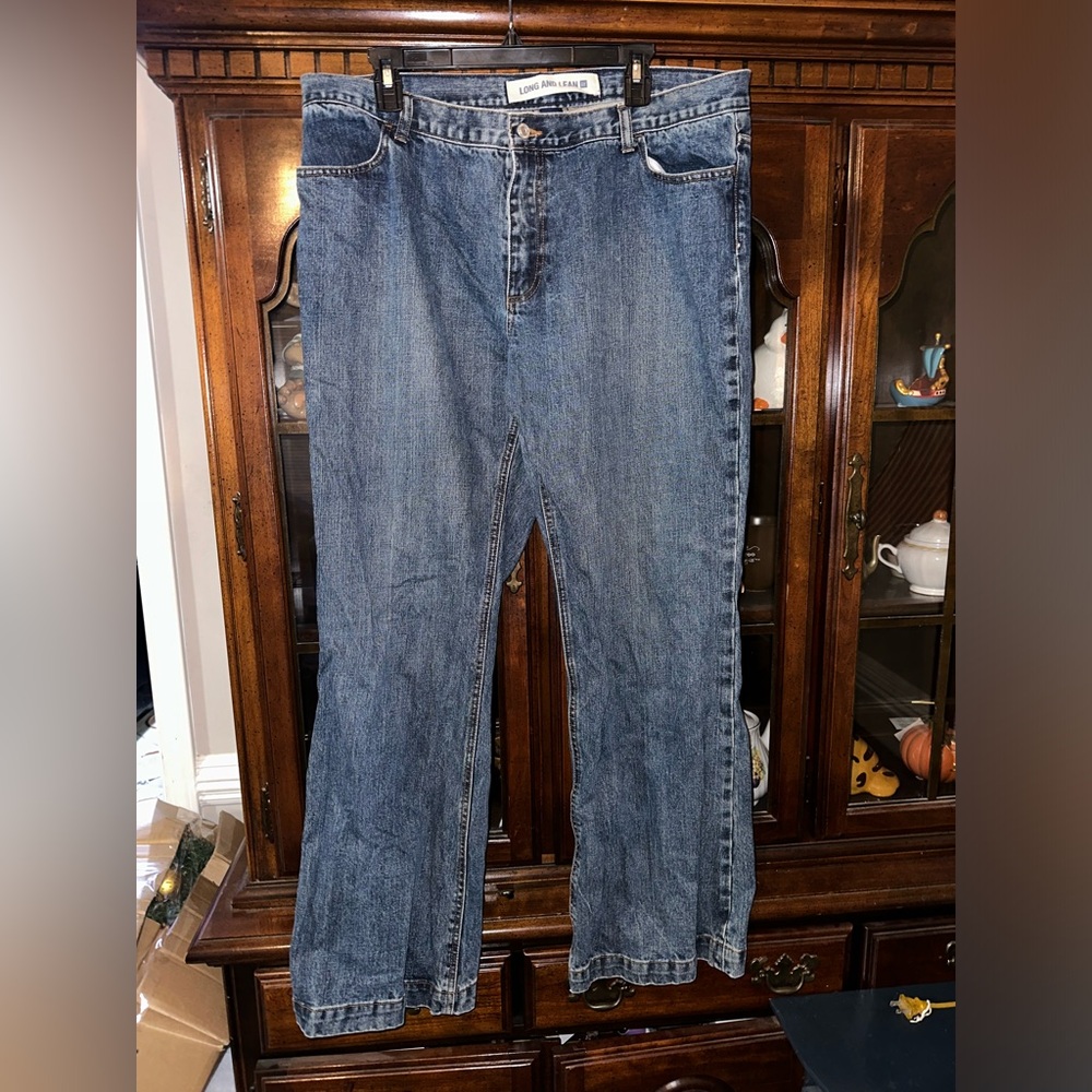 GAP Long and Lean Flare Jeans Women Size 18 R Mid Rise Denim Casual Pants